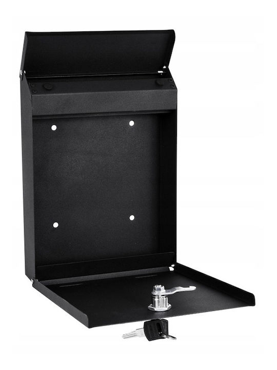 Outdoor Mailbox Inox in Black Color 26x6x19cm