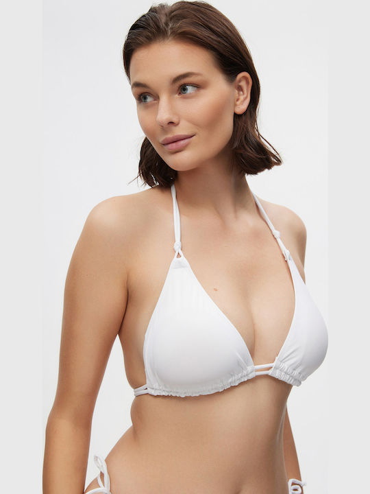 Bikini Triangle D Cup White