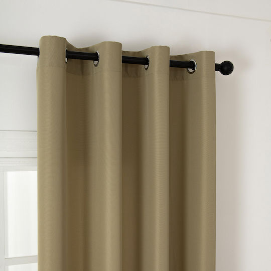Beauty Home Curtain With Grommets Olive Green 150x260cm