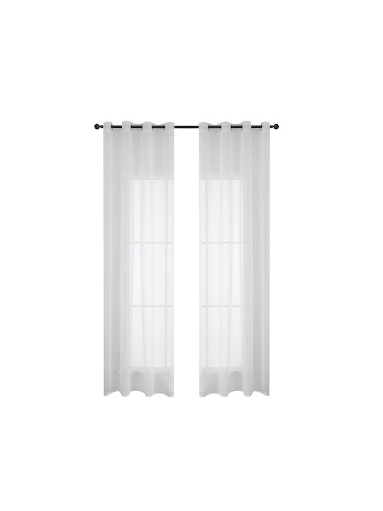 Beauty Home Perdea Cu Capse Sharp Art 8448 Ecru 140x270cm