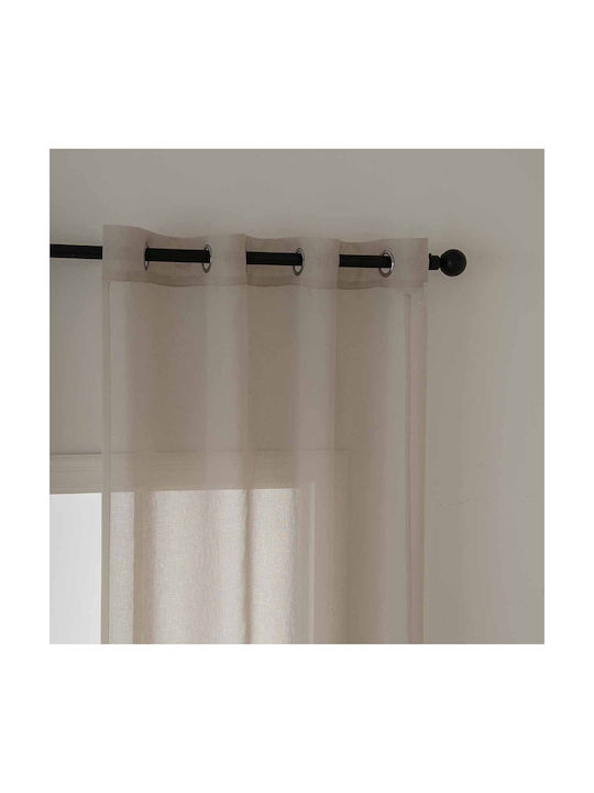 Beauty Home Перде с Копчета Sharp Art 8448 Бежова 140x270см