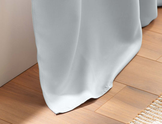 Douceur d'Intérieur Perdea Opacă Cu Capse Albă Zăpadă 135x280cm