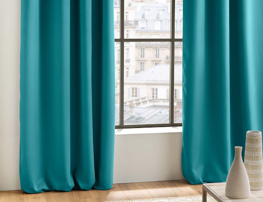 Douceur d'Intérieur Vorhang Verdunkelung Fenster mit Grommet Blau 135x280cm