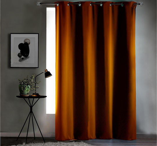 Blackout Curtain with Grommets L-c Occult Yellow 135x280cm