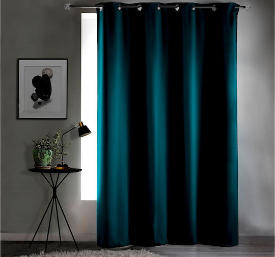 Douceur d'Intérieur Vorhang Verdunkelung Fenster mit Grommet Blau 135x280cm
