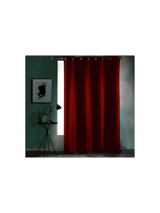 Douceur d'Intérieur Curtain Blackout Window with Grommet Red 135x280cm
