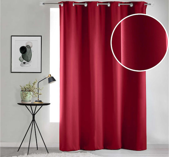 Douceur d'Intérieur Curtain Blackout Window with Grommet Red 135x280cm