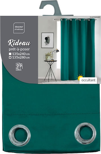Douceur d'Intérieur Vorhang Verdunkelung Fenster mit Grommet Grün 135x280cm