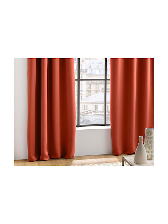 Douceur d'Intérieur Curtain Blackout Window with Grommet Orange 135x280cm