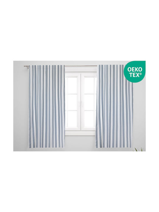 Easy Home Κουρτίνα Παραθύρου με Τρέσα Timpa Γκρι 140x140εκ.