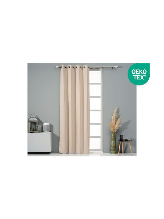 Easy Home Perdea de Întunecare cu Capse Hamal Bej 3097 140x270cm