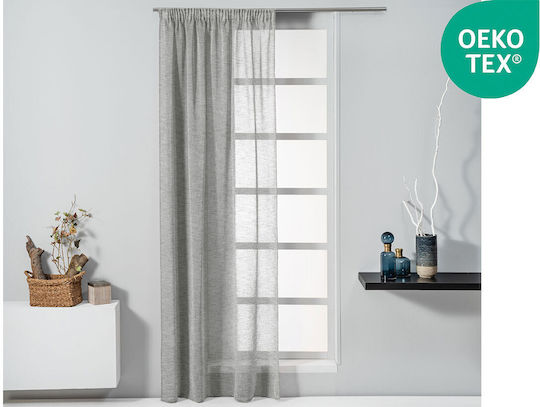 Κουρτίνα Easy Home Harmonica 270x140cm Γκρι Τρέσα
