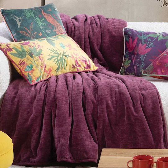 Nef-Nef Homeware Paradise Cuvertură Pentru Canapea De Fotoliu Chenille 130x180cm Roz
