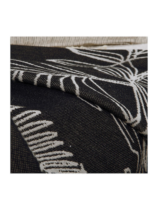 Nef-Nef Homeware Grow Sofa Blanket 130x170cm Ecru/Black