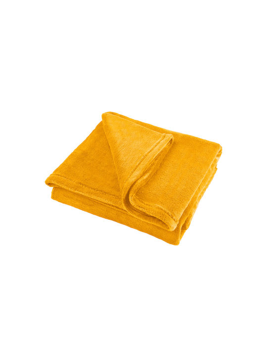 Teesa Fleece Decke Einzeln 150x200cm Gelb