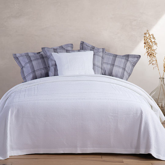 Nef-Nef Homeware Bernard Одеяло Пике Двойно 230x250см Бяло