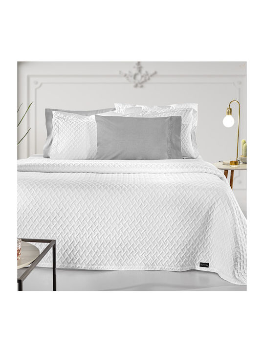 Guy Laroche Bello Κουβέρτα Πικέ Υπέρδιπλη 245x260εκ. White