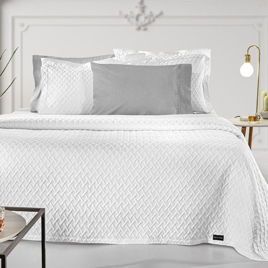 Guy Laroche Bello Одеяло Пике Двойно 245x260см Бяло