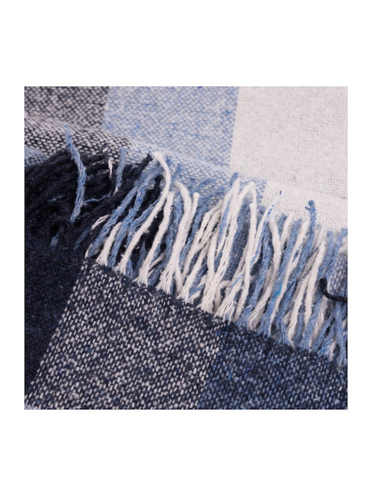 Palermo Blue Wool Blanket 140/200 Cm Blue