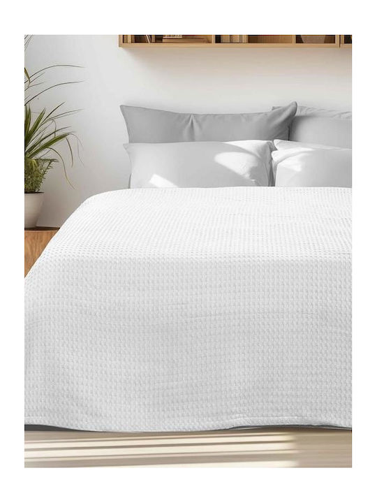 Madi Pikona Piqué Decke Moni 170x240cm Weiß