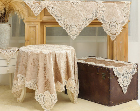 Liolios Home Κουβέρτα Βελουτέ Καναπέ 85x85εκ. Ivory PLS-TB031 Liolios Home Κουβέρτα Βελουτέ Καναπέ 85x85εκ. Ivory PLS-TB031