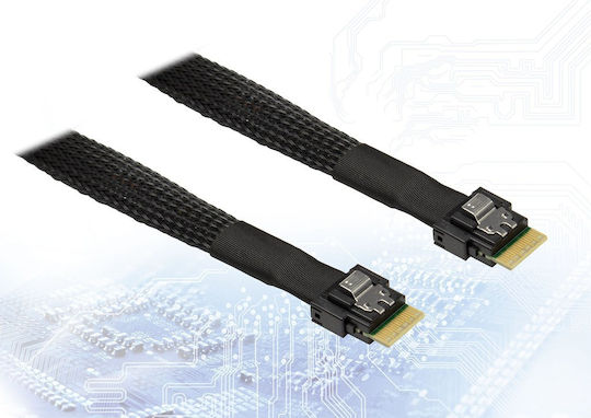 Inter-Tech - Cablu 70cm Negru (88885671)