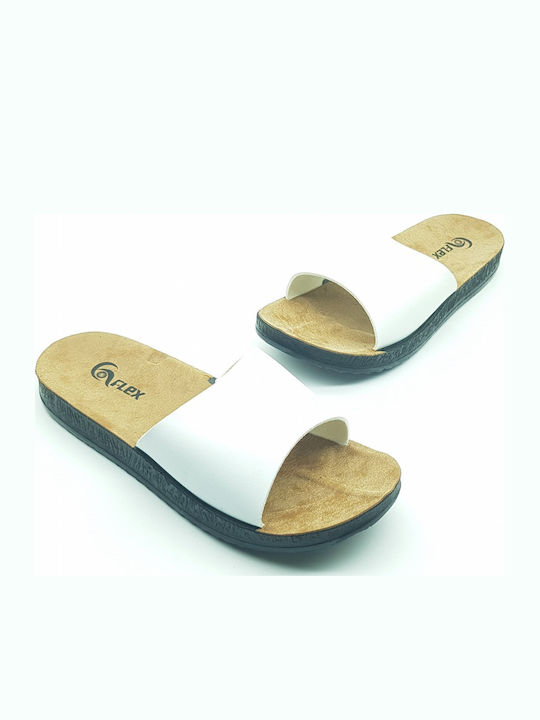 Women's Flat Sandals in White Color