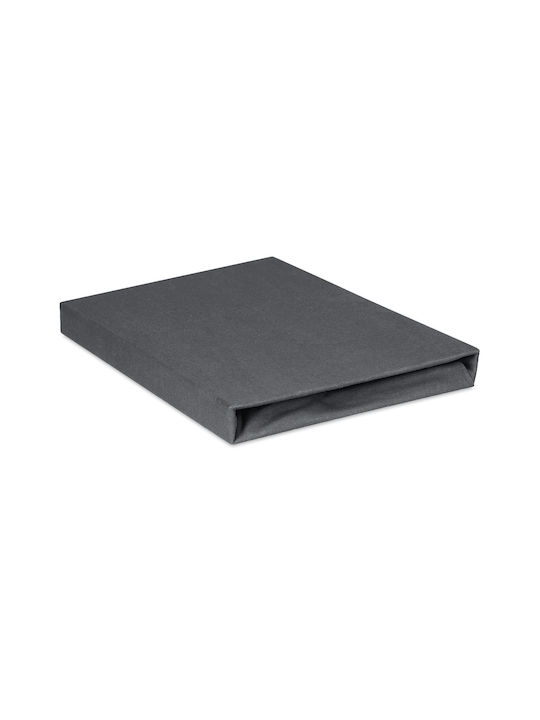Matex Σεντόνι Διπλό με Λάστιχο 150x190εκ. Graphite_45