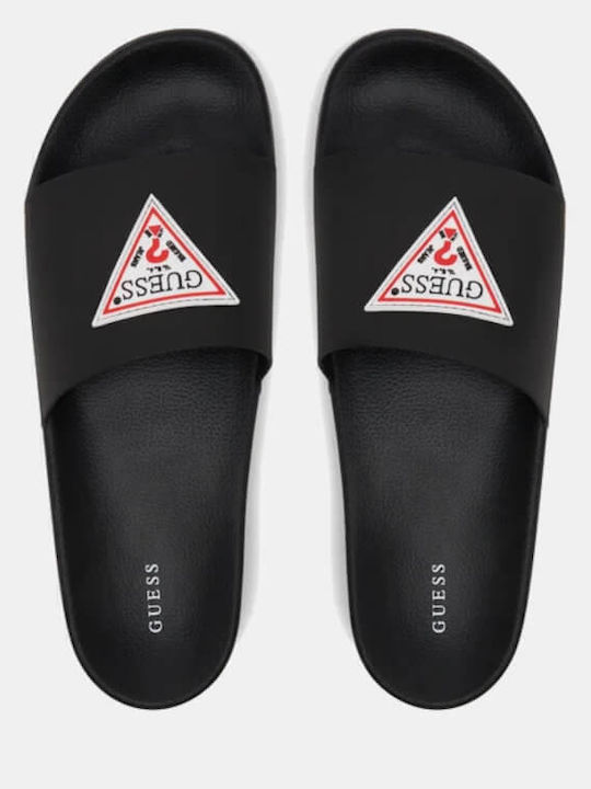 Herren Slides Schwarz FMJBAHELE03 Black