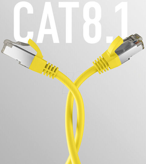 EFB S/FTP Cat.8.1 Καλώδιο Δικτύου Ethernet 0.5m Κίτρινο