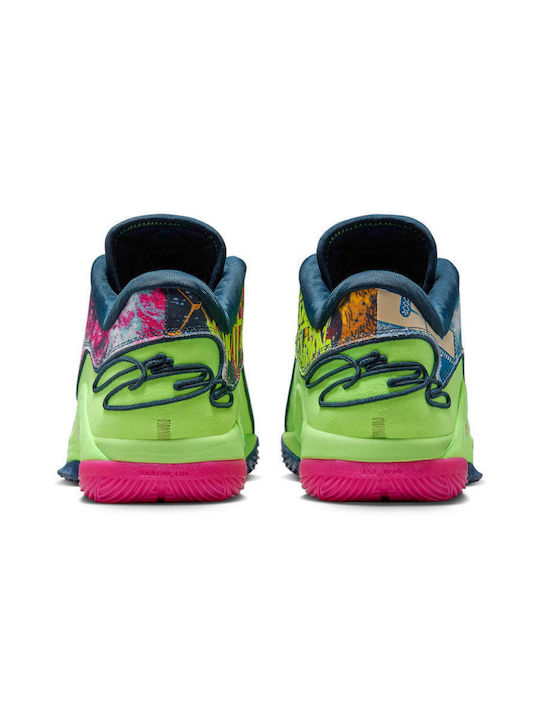 LeBron 22 Low Basketball Shoes Blustery / Fireberry / Ghost Green / Diffused Blue / Armory Navy / Playful Pink