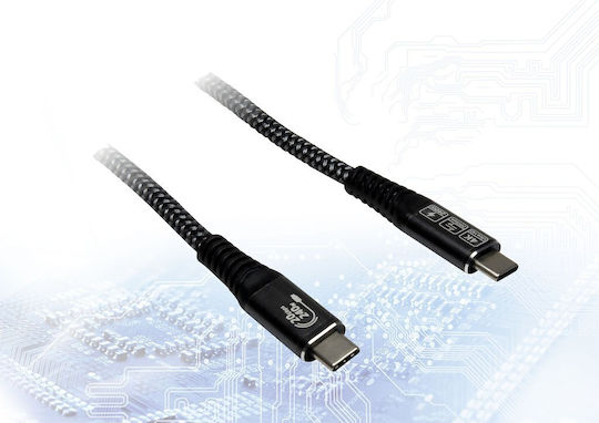 Inter-Tech Cablu USB 2.0 USB-C Masculin - USB-C 240W PD Negru 1.5m