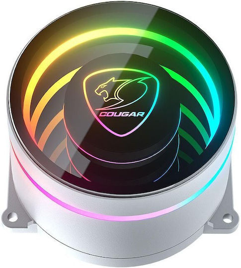 Cougar Poseidon Elite Υδρόψυξη AIO CPU με 2 Ανεμιστήρες 120mm και ARGB Φωτισμό Λευκή