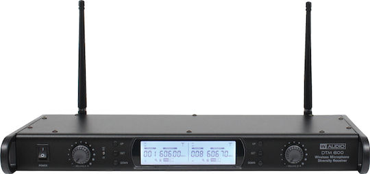 W-Audio DTM 600H Twin Handheld Diversity (606.0Mhz-614.0Mhz) Σετ Ασύρματο Μικρόφωνο Χειρός για Φωνητικά