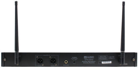 W-Audio DTM 600 Twin Beltpack Diversity (606.0Mhz-614.0Mhz) Set Wireless Microphone Head for Vocals