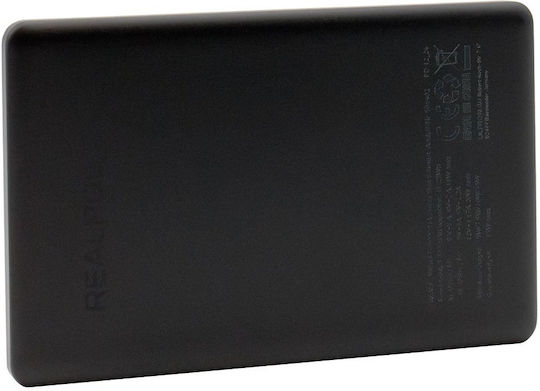 RealPower PB-5000 MagSafe Power Bank 5000mAh 15W με Θύρα USB-C Power Delivery Μαύρο