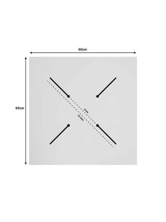 Pakketo Noble Suprafața Mesei HPL Nucă 60x60cm 215-000047