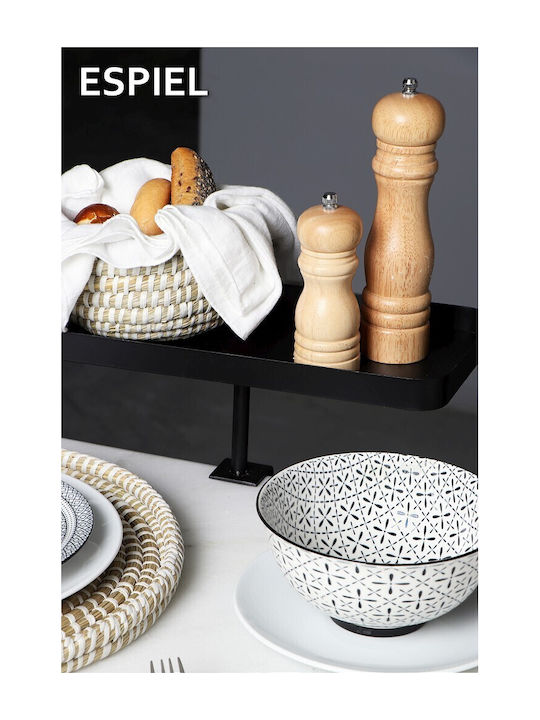 Espiel Rectangular Table Extension made of Metal in Black Color 35.5x12.5x23cm AST422 1pcs