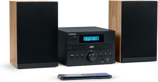 Thomson Sound System 2 Mini HiFi MIC123BT 50W with CD Player and Bluetooth Black