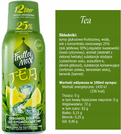 Fruttamax Ice Tea Lemon Green Light Syrup 500 ml