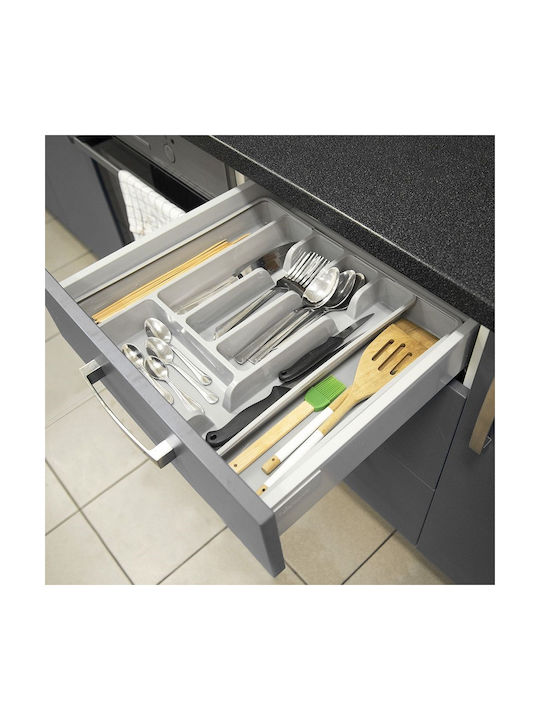 Orion Plastic Drawer Cutlery Tray 36.5x27.5x4.5cm Grey