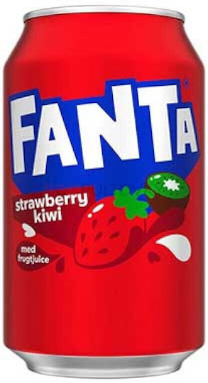Fanta Αναψυκτικό Φράουλα & Ακτινίδιο με Ανθρακικό σε Κουτί 330ml