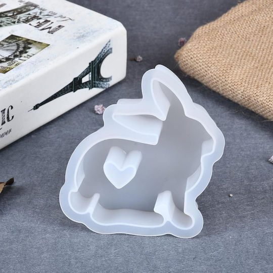 Silicone Mold Casting In Shape Easter Bunny 3pcs