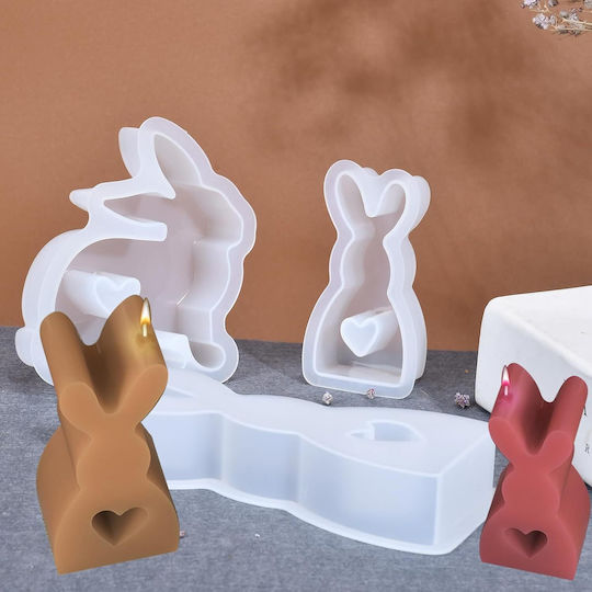 Silikonform Gießen Osterhase 3 Stück