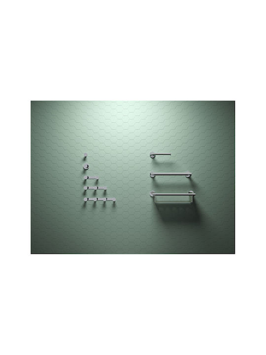 Verdi Omicron Single Wall-Mounted Bathroom Rail ​55x8cm Brown