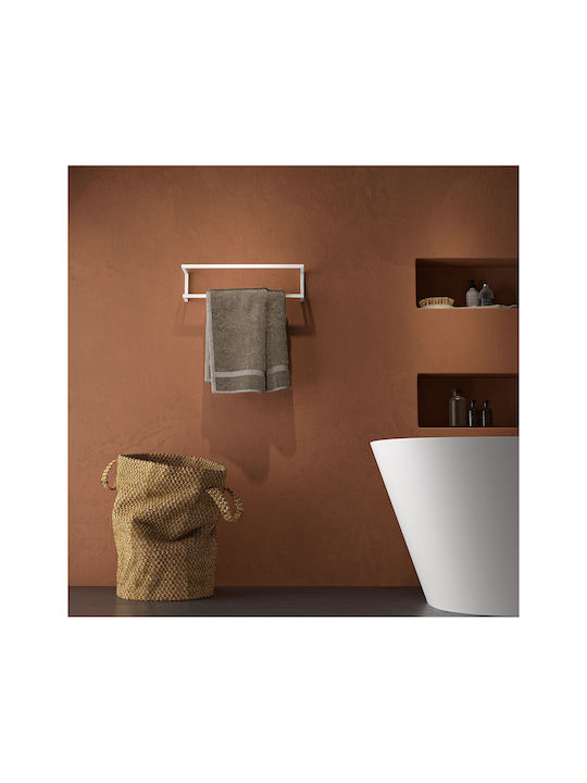 Sealskin Carre Single Wall-Mounted Bathroom Rail ​48x48cm White