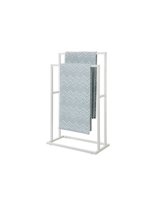 Sealskin Carre Single Wall-Mounted Bathroom Freestanding Towel Rack ​48x24cm White