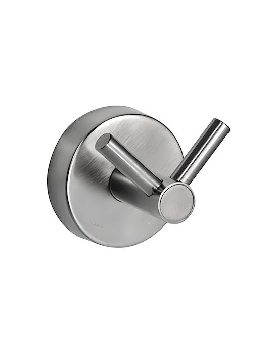 Karag Uno Double Wall-Mounted Bathroom Hook ​6x6cm Satine