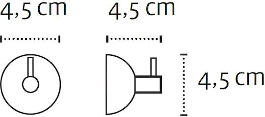 Kapitan Άγκιστρο Μπάνιου Μονό με Βίδες 4.5x4.5cm Inox Ασημί Kapitan Άγκιστρο Μπάνιου Μονό με Βίδες 4.5x4.5cm Inox Ασημί