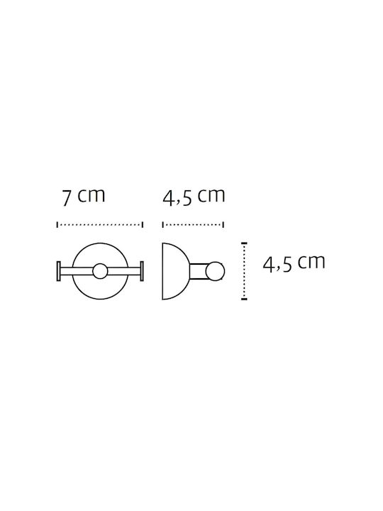 Kapitan Haken Badezimmer Doppelt Schrauben ​6x7.5cm Inox Silber